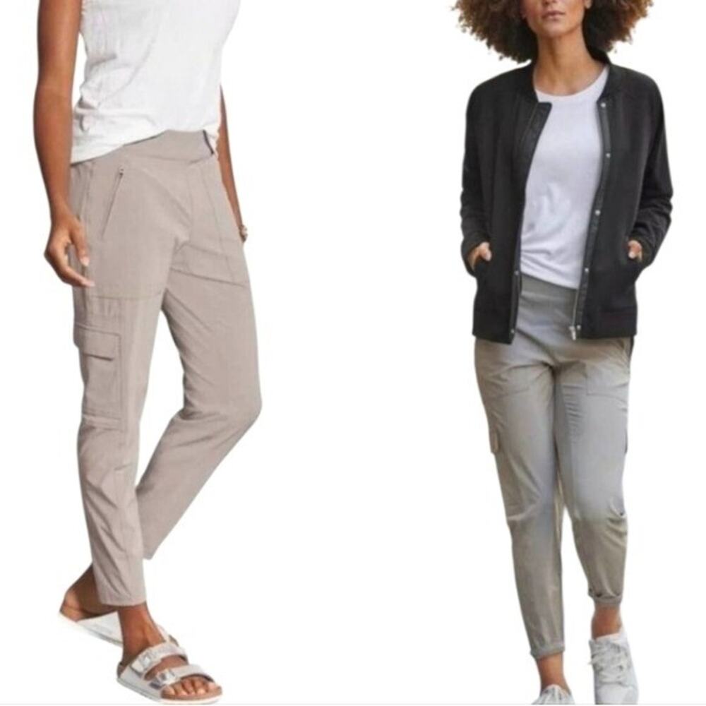 Athleta Chelsea Taupe Cargo Lightweight Women's Casual Cargo Pants Size 10